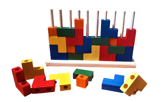 Blocos de encaixe vertical ( 25 pecas de madeira) - JottPlay - Compre  brinquedos educativos online